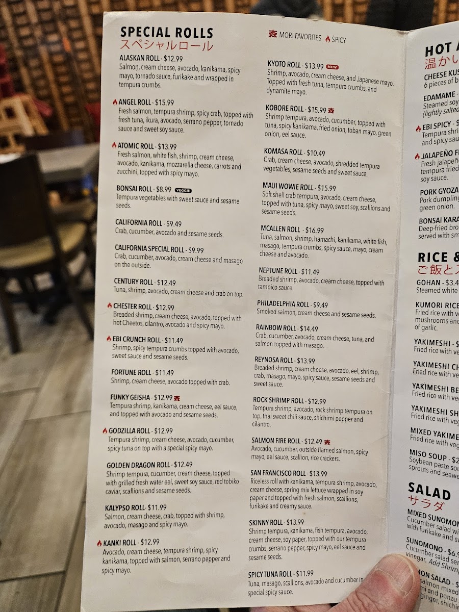 Menu Kumori Sushi & Teppanyaki Weslaco-7